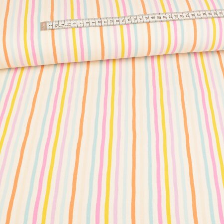 Jersey - Colorful stripes on cream