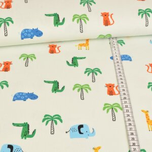 Jersey - Colorful animals under palm trees on mint