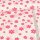 Jersey - Pink flowers on white
