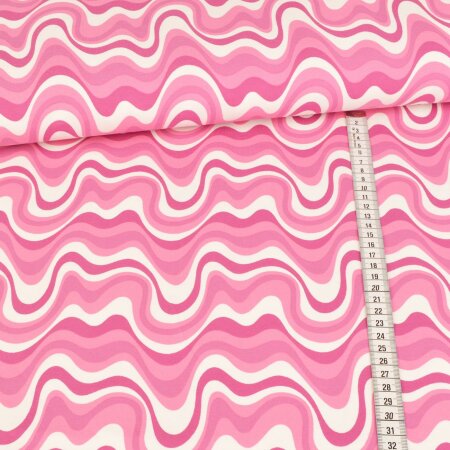 Jersey - wave pool pink on white
