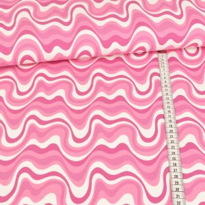 Jersey - wave pool pink on white