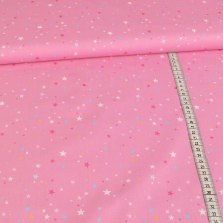 cotton fabric - little stars pink
