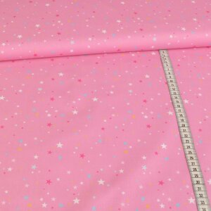cotton fabric - little stars pink