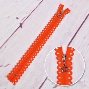Zipper Stars Orange 24 cm