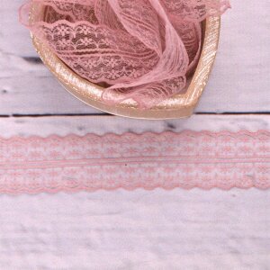 Fine Lace Floret Dusky Rose 43mm