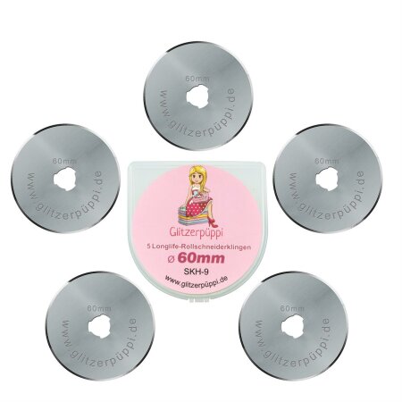 60 mm Spare blades for Rotary Cutter / Rotary Cutter blades (5-pack Long-Life)