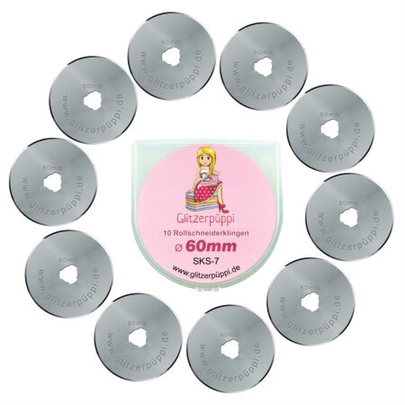 60 mm Spare Blades for Rotary Cutter / Rotary Cutter Blades (Pack of 10 Standard)