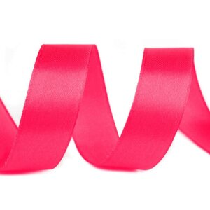 Satin Ribbon 20mm Neon Pink
