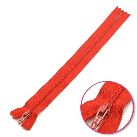 Zipper Red 12cm Non Seperable YKK (0561179-519)