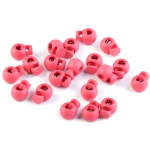 Cord Lock round 15x19mm coral