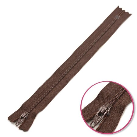 Zipper Dark Brown 18cm Non Seperable YKK (0561179-570)
