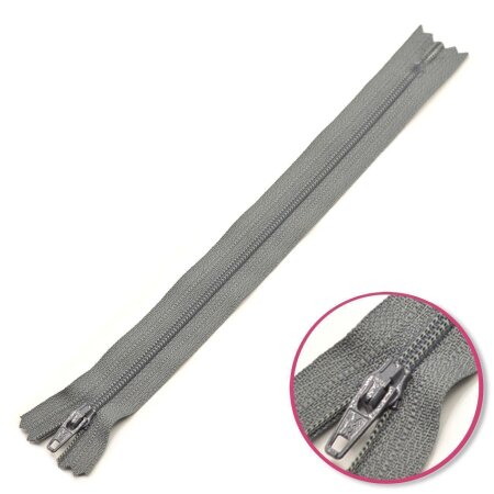 Zipper Grey Non Seperable YKK (0561179-578) 16cm