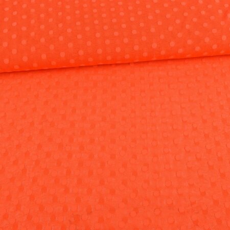 Tulle Fabric Dots Orange