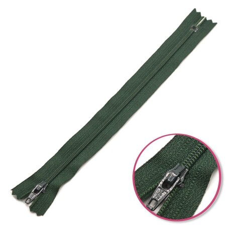 Zipper Dark Green 12cm Non Seperable YKK (0561179-890)