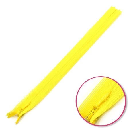 Concealed Zipper Yellow 60cm Non Seperable YKK (0004715-504)