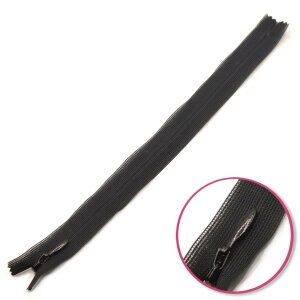 Concealed Zipper Black Non Seperable YKK (0004715-580)