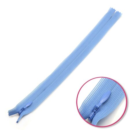 Concealed Zipper Blue 22cm Non Seperable YKK (0004715-837)
