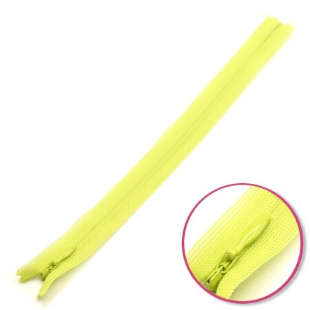 Concealed Zipper Lime 22cm Non Seperable YKK (0004715-874)