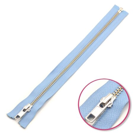 Zipper Pastel-Blue 25cm Seperable Silver YKK (0573985-546)