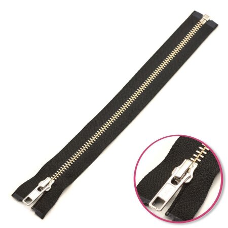 Zipper Black 25cm Seperable Silver YKK (0573985-580)