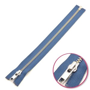 Zipper Denim-Blue Seperable Silver YKK (0573985-839)