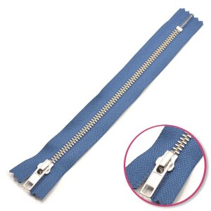 Zipper Denim-Blue Non Seperable Silver YKK (0573986-839)