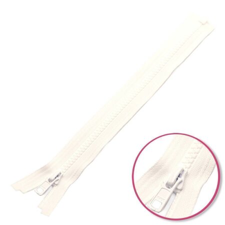 Zipper White 50cm Seperable with Teeth Plastic YKK (4335956-501)