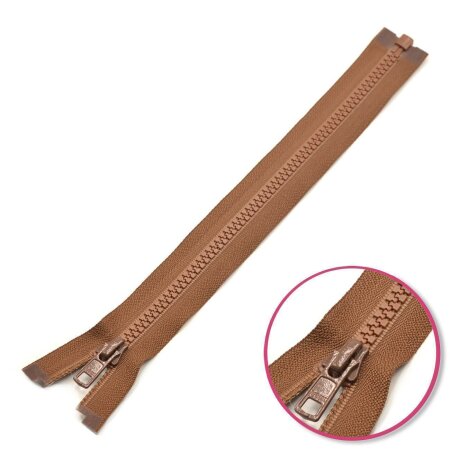 Zipper Light Brown 25cm Seperable with Teeth Plastic YKK (4335956-568)
