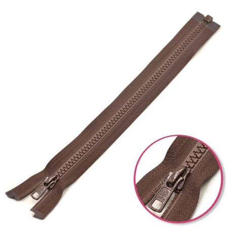 Zipper Dark Brown 50cm Seperable with Teeth Plastic YKK (4335956-570)