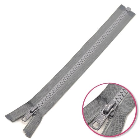 Zipper Grey 70cm Seperable with Teeth Plastic YKK (4335956-578)