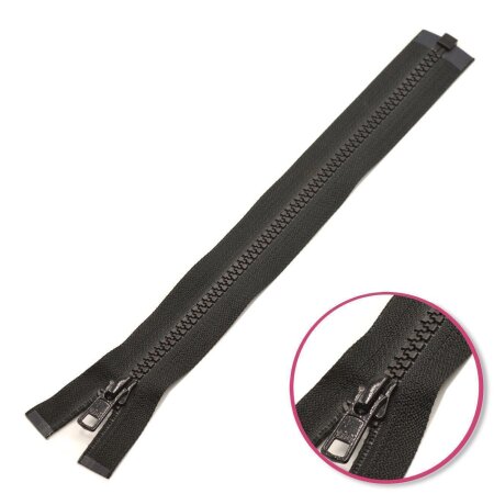Zipper Black 45cm Seperable with Teeth Plastic YKK (4335956-580)