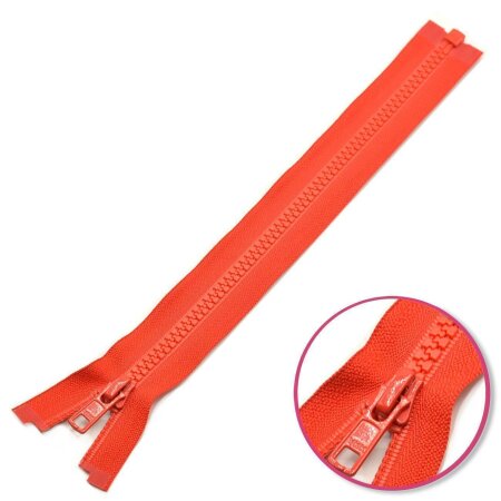 Zipper Light Red 65cm Seperable with Teeth Plastic YKK (4335956-820)