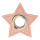 Leatherette Eyelette Patch Star Light Pink 8mm - Nickel