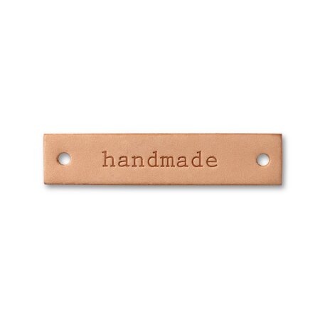 Application "handmade" Label square, natural (403795)