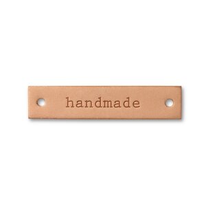 Application "handmade" Label square, natural...