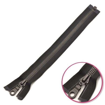 Zipper Black 25cm Seperable with Teeth Plastic YKK (4296577-580)