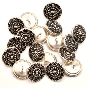 Garb Button Metal Circular Ornament Big