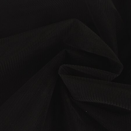 Tulle Fabric Uni Black