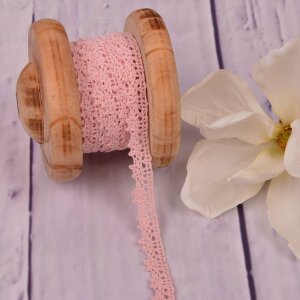 Knitted Trim Lace Trim Light Pink 15 mm