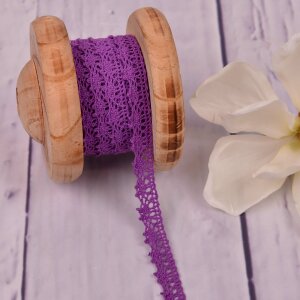 Knitted Trim Lace Trim Violet 15 mm