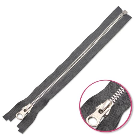 Zipper Dark Grey 65cm Separable with Metal Teeth YKK (4452510-580)