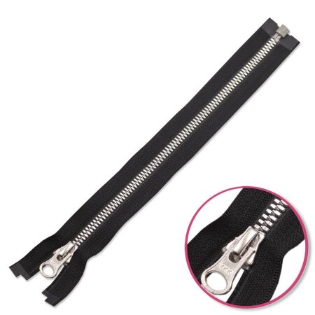 Zipper Black 60cm Separable with Metal Teeth YKK (4452510-580)