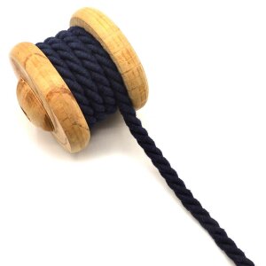 Twisted Cotton Cord Uni Navy 10mm