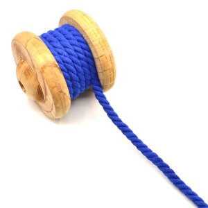 Twisted Cotton Cord Uni Royal Blue 8 mm