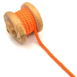 Twisted Cotton Cord Uni Orange 8 mm