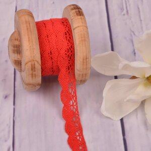Knitted Trim Lace Trim Red 20 mm