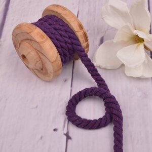 Twisted Cotton Cord XXL Uni Purple 12 mm