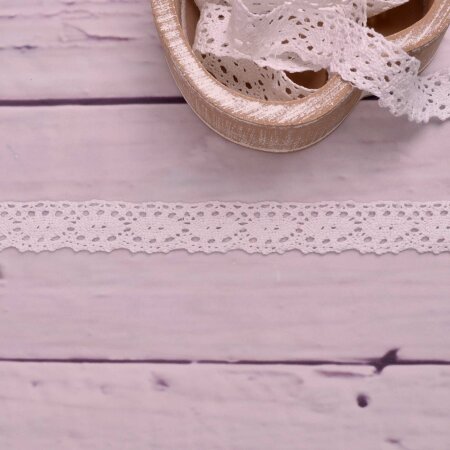 Knitted Trim Lace Trim White 25 mm