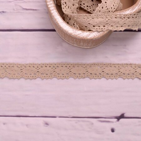 Knitted Trim Lace Trim Sand 25 mm