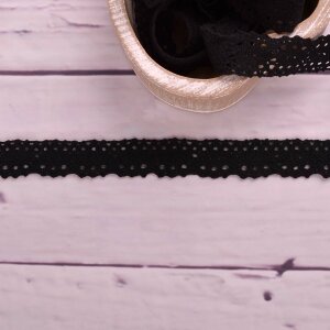 Knitted Trim Lace Trim Lace Black 25 mm